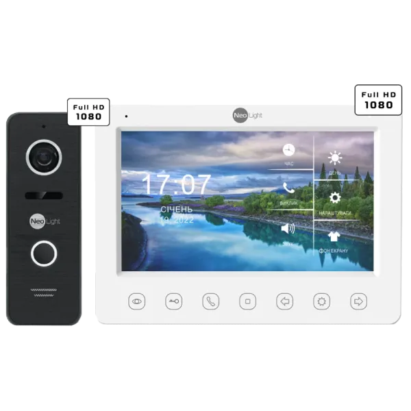 Neolight KAPPA+ HD WF + PRIME FHD Black з кутком Комплект відеодомофону
